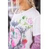 T-shirt Frida Corazon llameante in True Magnolia Pearl - 11