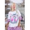 T-shirt Frida Corazon llameante in True Magnolia Pearl - 8