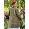 veste longue 66758 MARIE laine bouillie Olive Ewa i Walla - 4