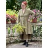 coat 66764 JIMENA Dark ecru striped linen Ewa i Walla - 2