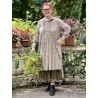 shirt-dress Cordelia in Kalamkari Magnolia Pearl - 1