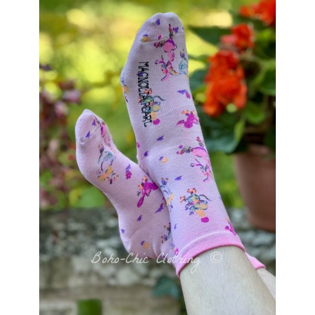 chaussettes Skate Boos in Azalea Dip Dye Magnolia Pearl - 1