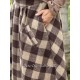 skirt CURCUMA Large checks wooly cotton Les Ours - 19