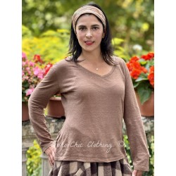 long sleeve T-shirt NOE Chocolate linen