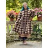 coat BLEUET Large checks wooly cotton Les Ours - 1