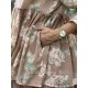 tunic JACINTHE Macaroon with pink flowers cotton voile Les Ours - 18