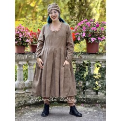 dress GERANIUM Houndstooth wooly cotton