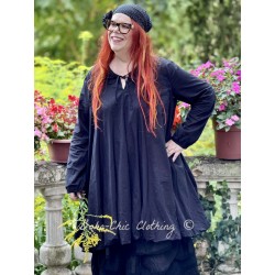 tunic ANCOLIE Black cotton