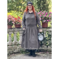 dress BERGAMOTE Black linen