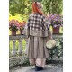 cape HOYA Large checks and Houndstooth woolly cotton Les Ours - 10