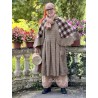 cape HOYA Large checks and Houndstooth woolly cotton Les Ours - 9