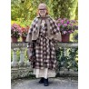 cape HOYA Large checks and Houndstooth woolly cotton Les Ours - 11