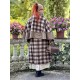 cape HOYA Large checks and Houndstooth woolly cotton Les Ours - 14