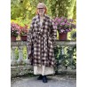 coat COSMOS Large checks wooly cotton Les Ours - 2