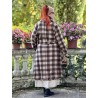 coat COSMOS Large checks wooly cotton Les Ours - 5