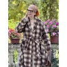 coat COSMOS Large checks wooly cotton Les Ours - 3