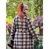 coat COSMOS Large checks wooly cotton Les Ours - 6