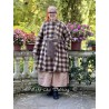 coat BLEUET Large checks wooly cotton Les Ours - 11