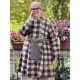 coat BLEUET Large checks wooly cotton Les Ours - 13