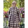 coat BLEUET Large checks wooly cotton Les Ours - 14