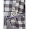 coat BLEUET Large checks wooly cotton Les Ours - 29