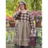 dress GERANIUM Large checks and Houndstooth woolly cotton Les Ours - 2