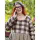 dress GERANIUM Large checks and Houndstooth woolly cotton Les Ours - 7