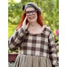 dress GERANIUM Large checks and Houndstooth woolly cotton Les Ours - 7