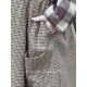 dress GERANIUM Large checks and Houndstooth woolly cotton Les Ours - 35