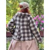 jacket AZALEE Large checks wooly cotton Les Ours - 11