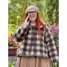 jacket AZALEE Large checks wooly cotton Les Ours - 10