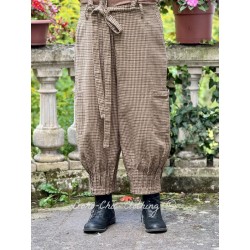 pantalon CALI coton laineux Pied-de-poule