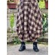 skirt CURCUMA Large checks wooly cotton Les Ours - 6