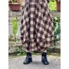 skirt CURCUMA Large checks wooly cotton Les Ours - 6