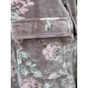 overalls ALAIN Macaroon with pink flowers velvet Les Ours - 18