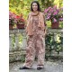 overalls ALAIN Macaroon with pink flowers velvet Les Ours - 6