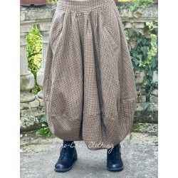 skirt CURCUMA Houndstooth wooly cotton