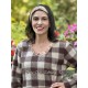 dress GERANIUM Large checks and Houndstooth woolly cotton Les Ours - 12