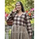 dress GERANIUM Large checks and Houndstooth woolly cotton Les Ours - 11