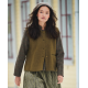 gilet 33381 SISSELA laine bouillie Olive Ewa i Walla - 10