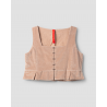 gilet 33380 ELJANA velours Taupe Ewa i Walla - 16