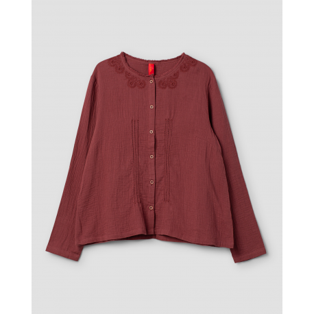 blouse 44104 SIGYN Burgundy double cotton Ewa i Walla - 1