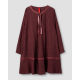 tunic 44114 MADDE Burgundy striped linen Ewa i Walla - 1