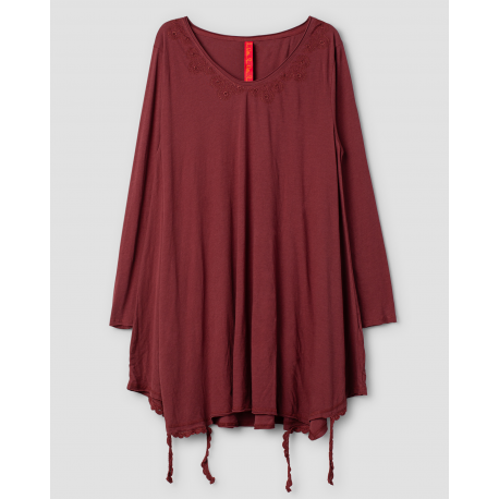 tunic 44986 DANIA Burgundy jersey Ewa i Walla - 1