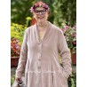 coat 66756 MAJROS Taupe velvet Ewa i Walla - 11