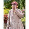 coat 66756 MAJROS Taupe velvet Ewa i Walla - 12