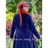 coat 66756 MAJROS Midnight blue velvet Ewa i Walla - 14