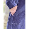 coat 66756 MAJROS Midnight blue velvet Ewa i Walla - 20