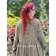 dress 55876 VANDA Dark ecru striped linen Ewa i Walla - 14