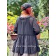 tunic JACINTHE Black cotton voile Les Ours - 4